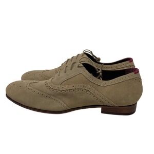 Ted Baker London Oalvinn Mens Tan Suede Wingtip Brogue Oxford Shoes Size US 13